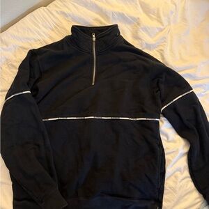 Supreme Black Zip-Up Sweater